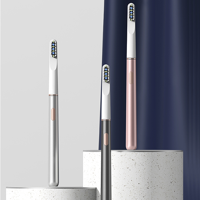 LULA New Design USB Charging Black Vibrating Electric Toothbrush OEM Travel Case Wireless Charging Electric Toothbrush Factory